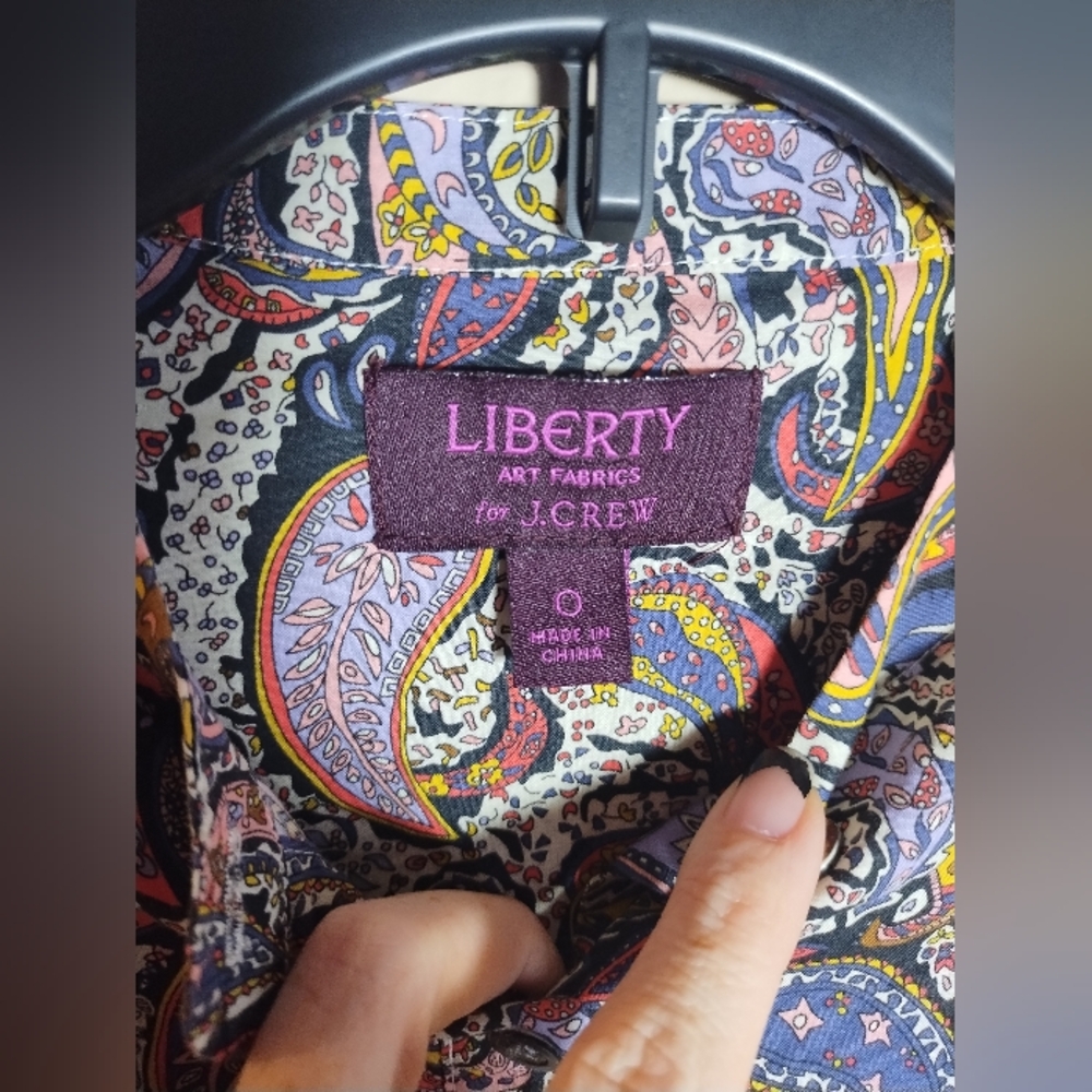 J Crew Liberty Art Fabrics Top Pop Over - Picture 3 of 16